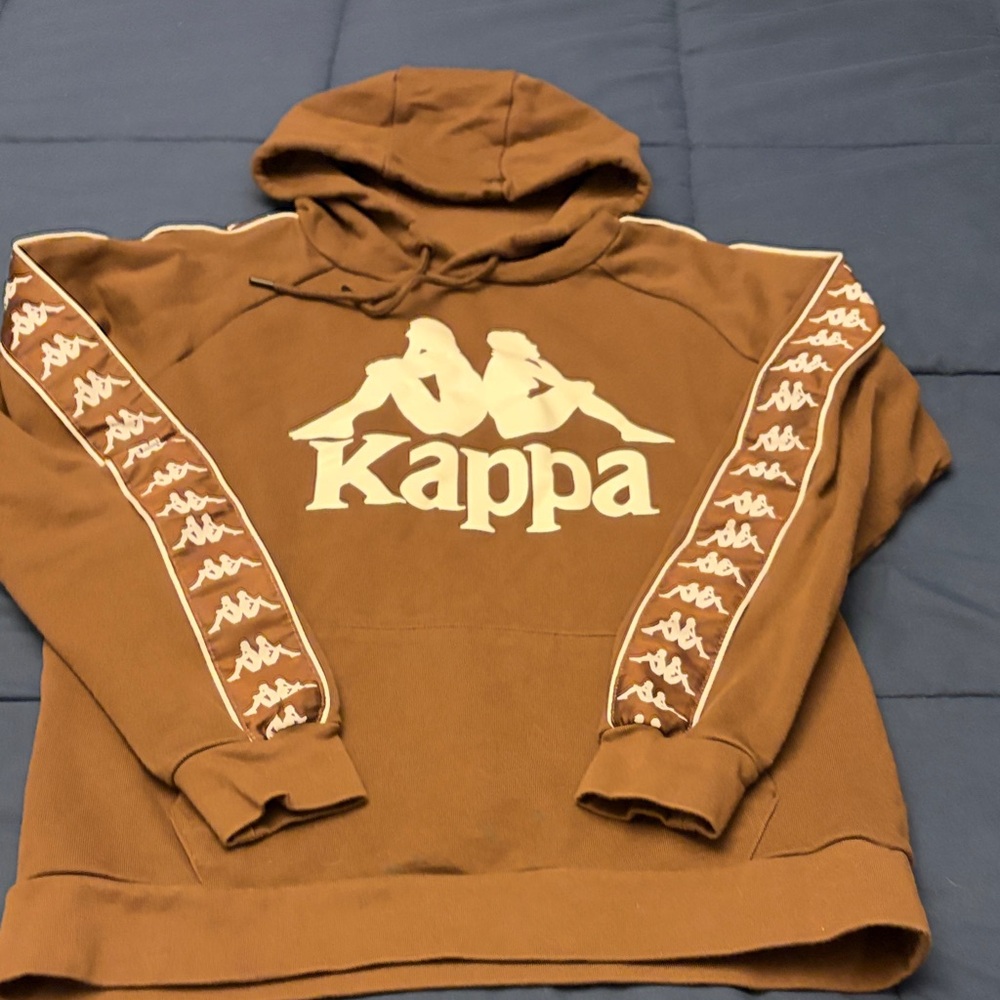 Kappa Men's Brown Hoodie with Logo NWOT